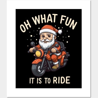 Oh what Fun It is to ride, Funny Christmas Posters and Art